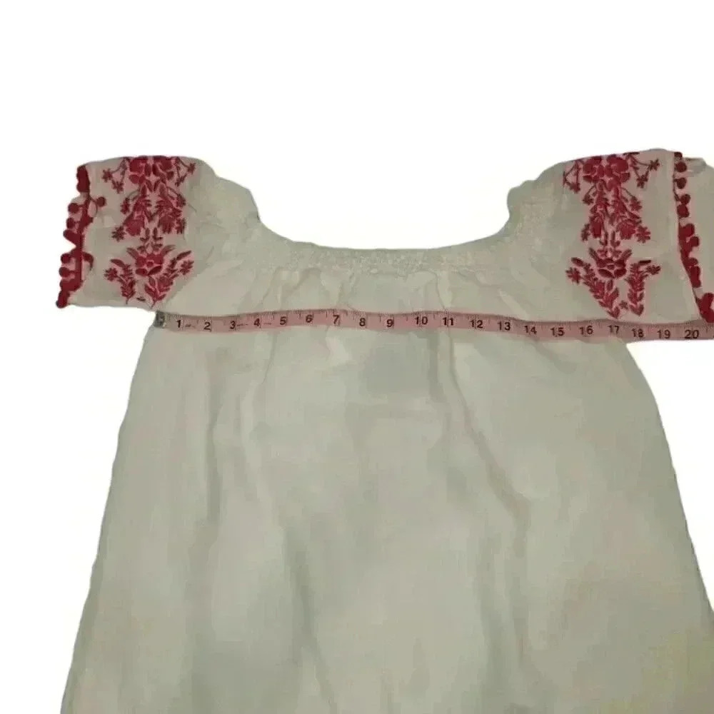 Forever 21 Women Off Shoulder Short Sleeve Bohemian Dress - Picture 11 of 13